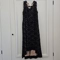 R&M Richards Size 16 Black Lace Used Dress