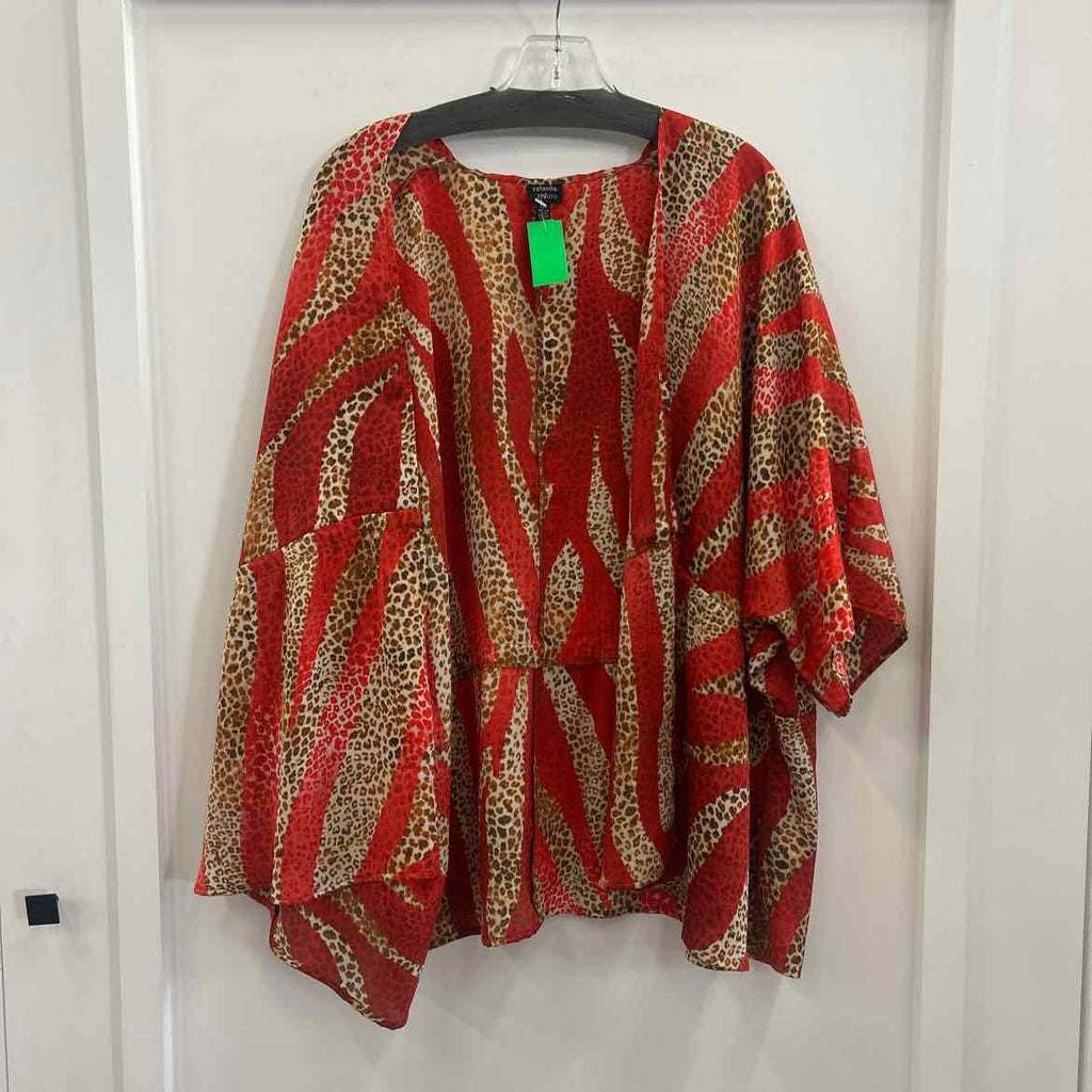 rafaella Size L Red Polyester Preloved Coverup