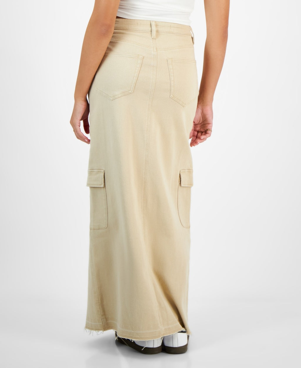 TINSELTOWN Size 0 Maxi Cargo Skirt - Buff Nude