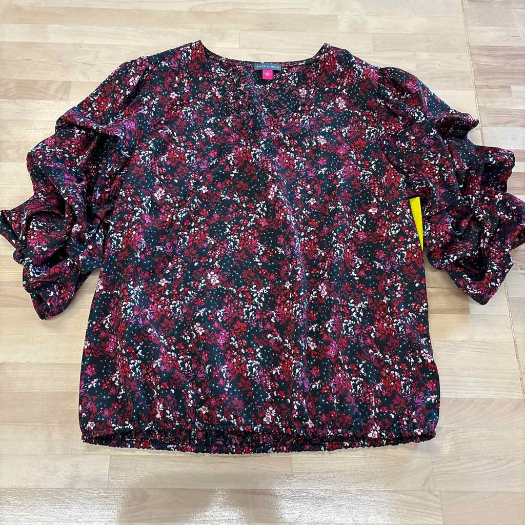Vince Camuto Size L Black Blouse
