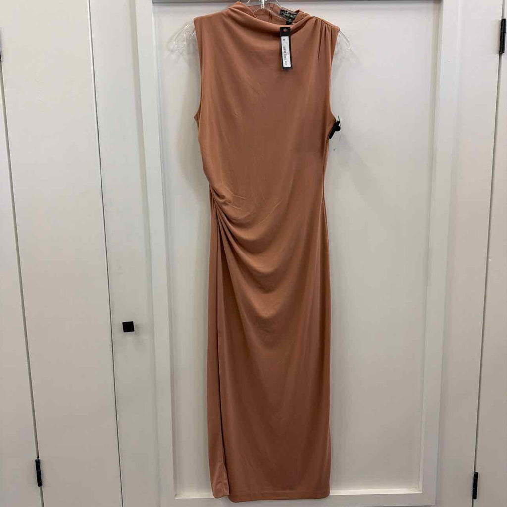 Steve Madden Women's Mo Mock Neck MIDI Dress - Hazelnut