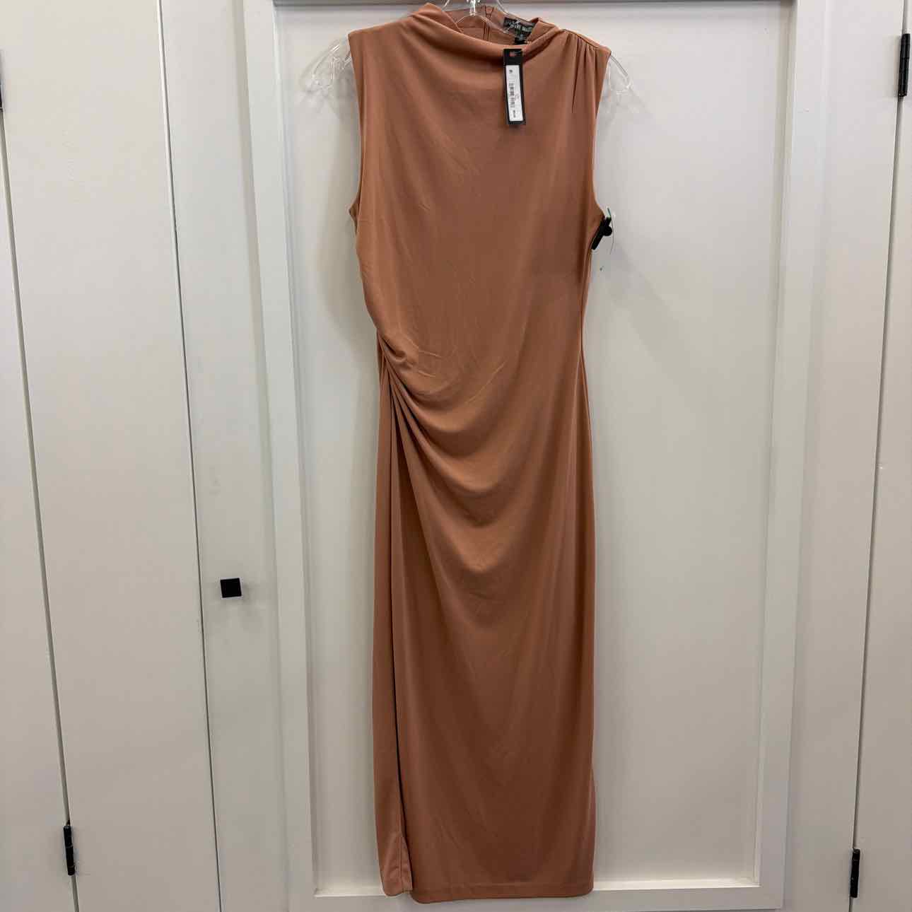 Steve Madden Women's Mo Mock Neck MIDI Dress - Hazelnut