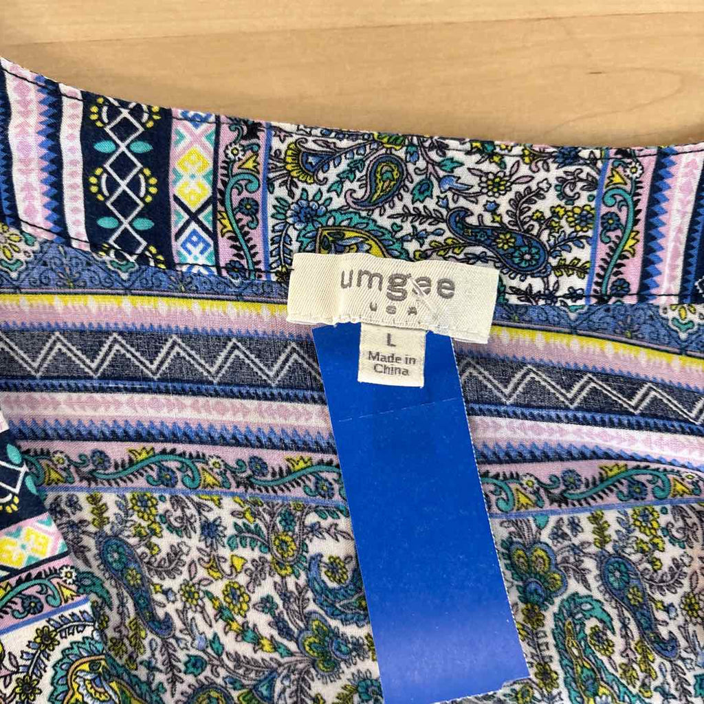Umgee Size L Blue Purple Preloved Duster