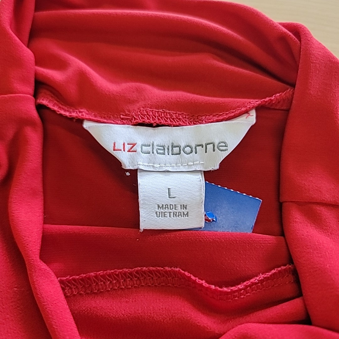 Liz Claiborne Size L Red Long Sleeve