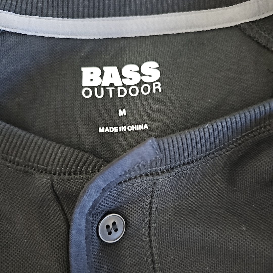 Bass Outdoor Size M Black MENS Long Sleeve Shirt