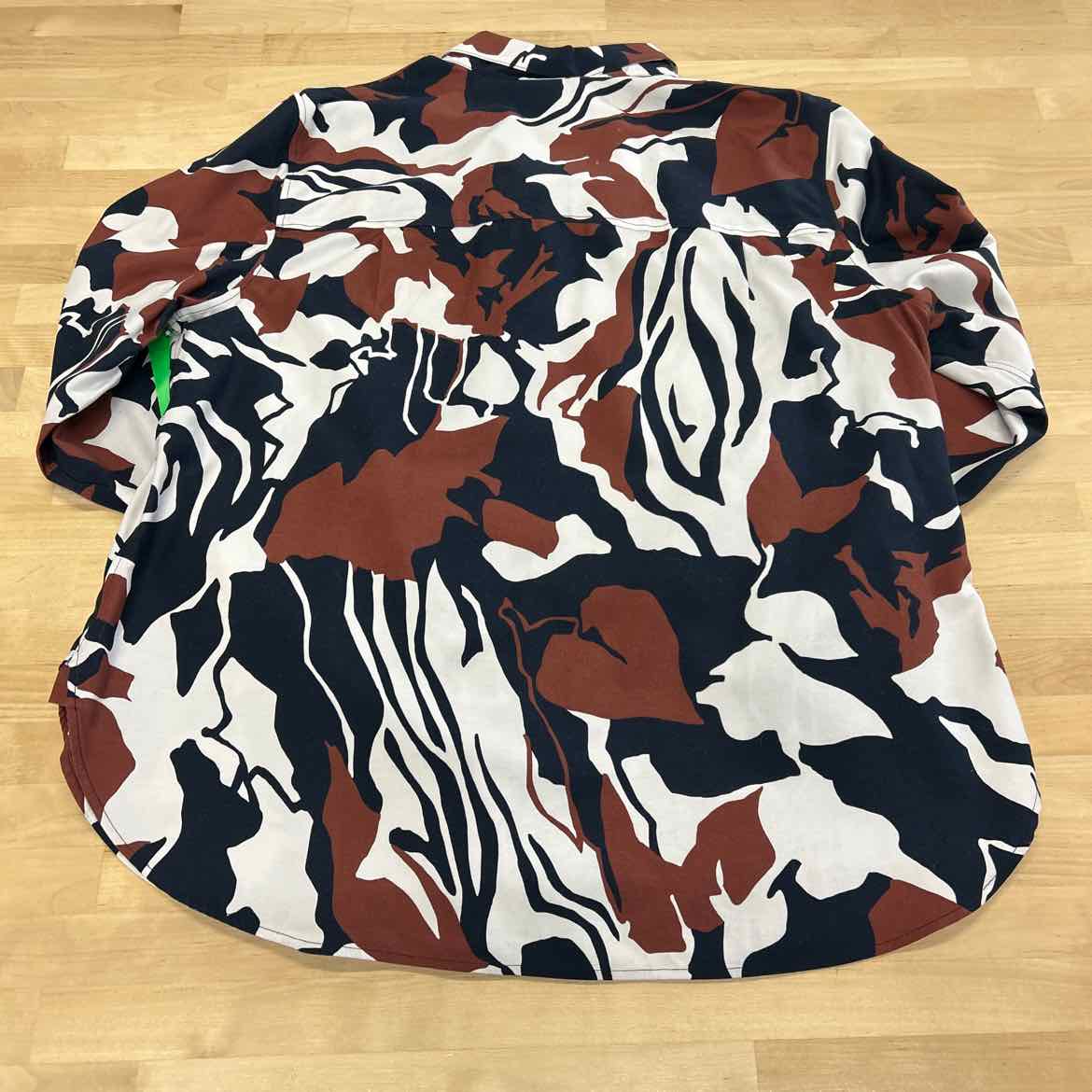 Chico's Size 12 Brown Button Down Shirt