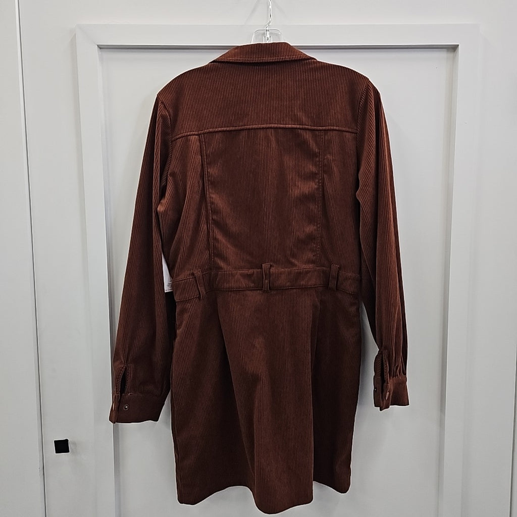 Hurley Juniors' Holland Long-Sleeve Mini Dress - Cocoa