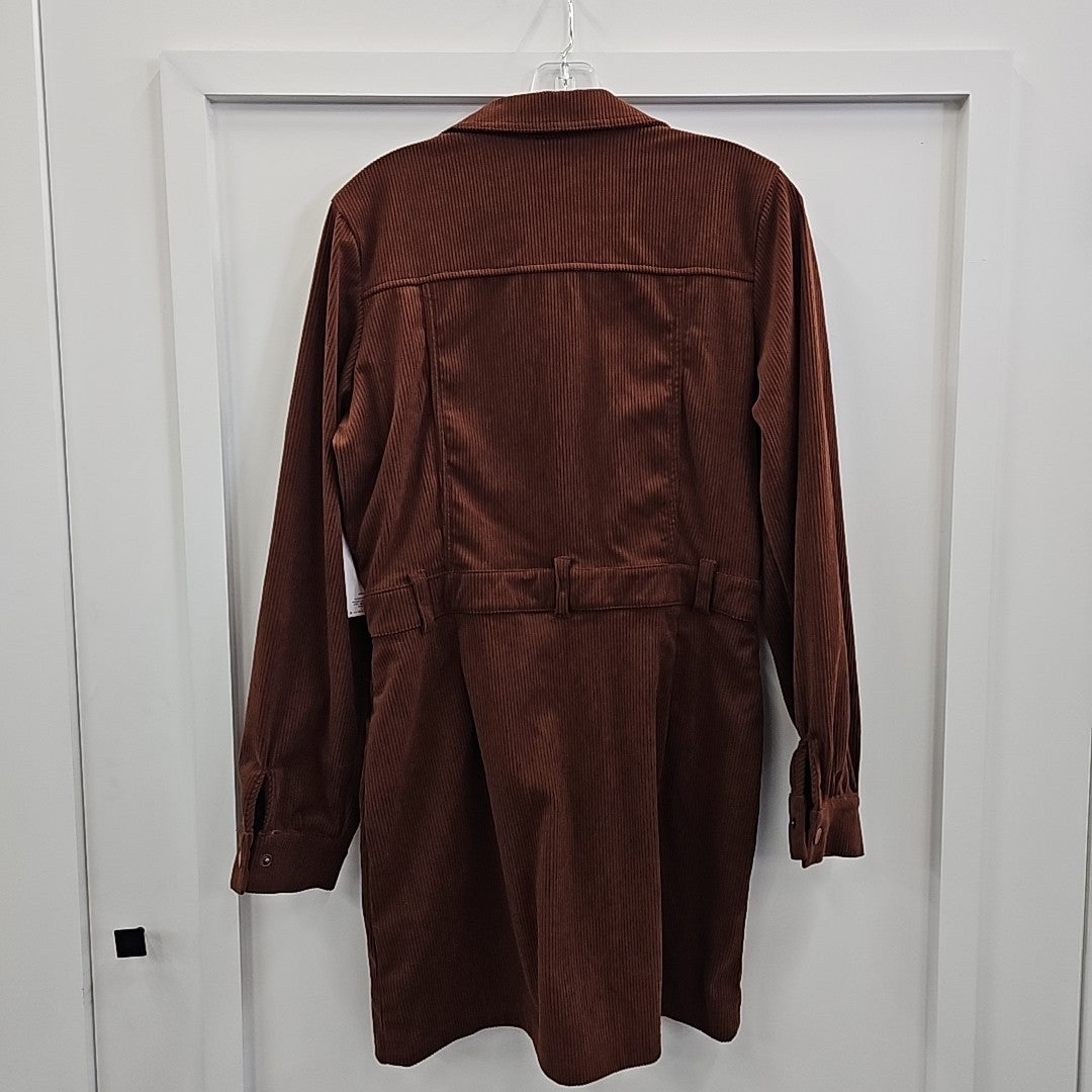 Hurley Juniors' Holland Long-Sleeve Mini Dress - Cocoa