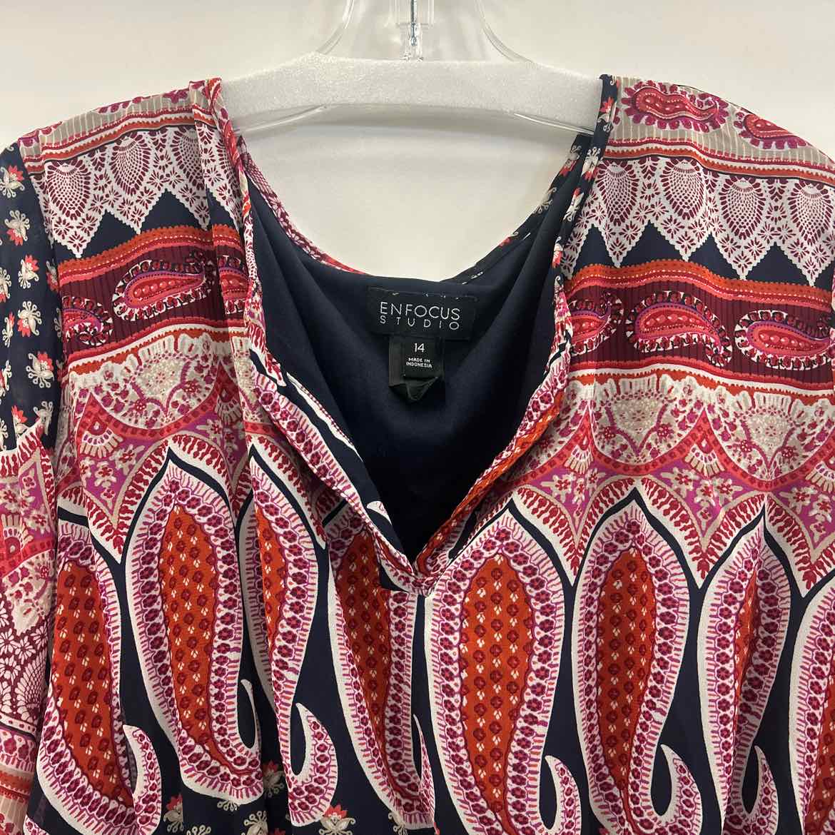 Enfocus Size 14 Multi-Color Preloved Dress
