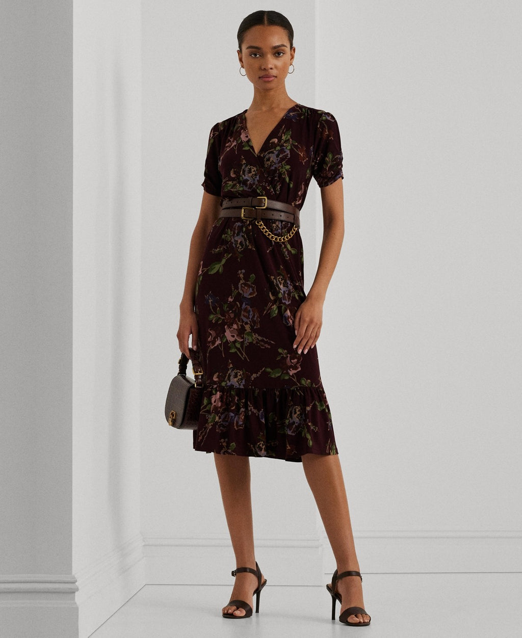 Ralph Lauren Size 18 Burgundy Dress