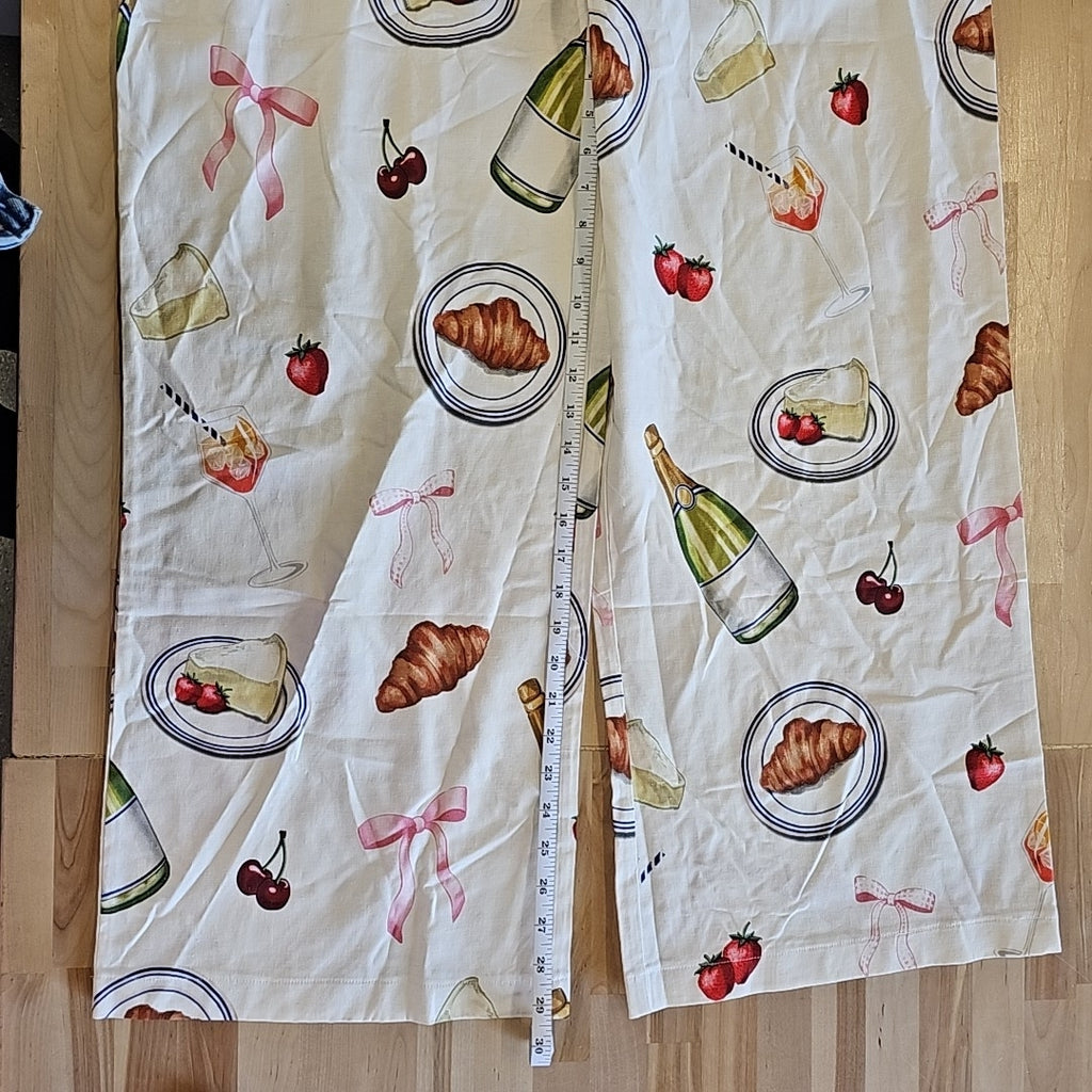 Avec Les Filles Women's Printed High-Rise Wide-Leg Pants