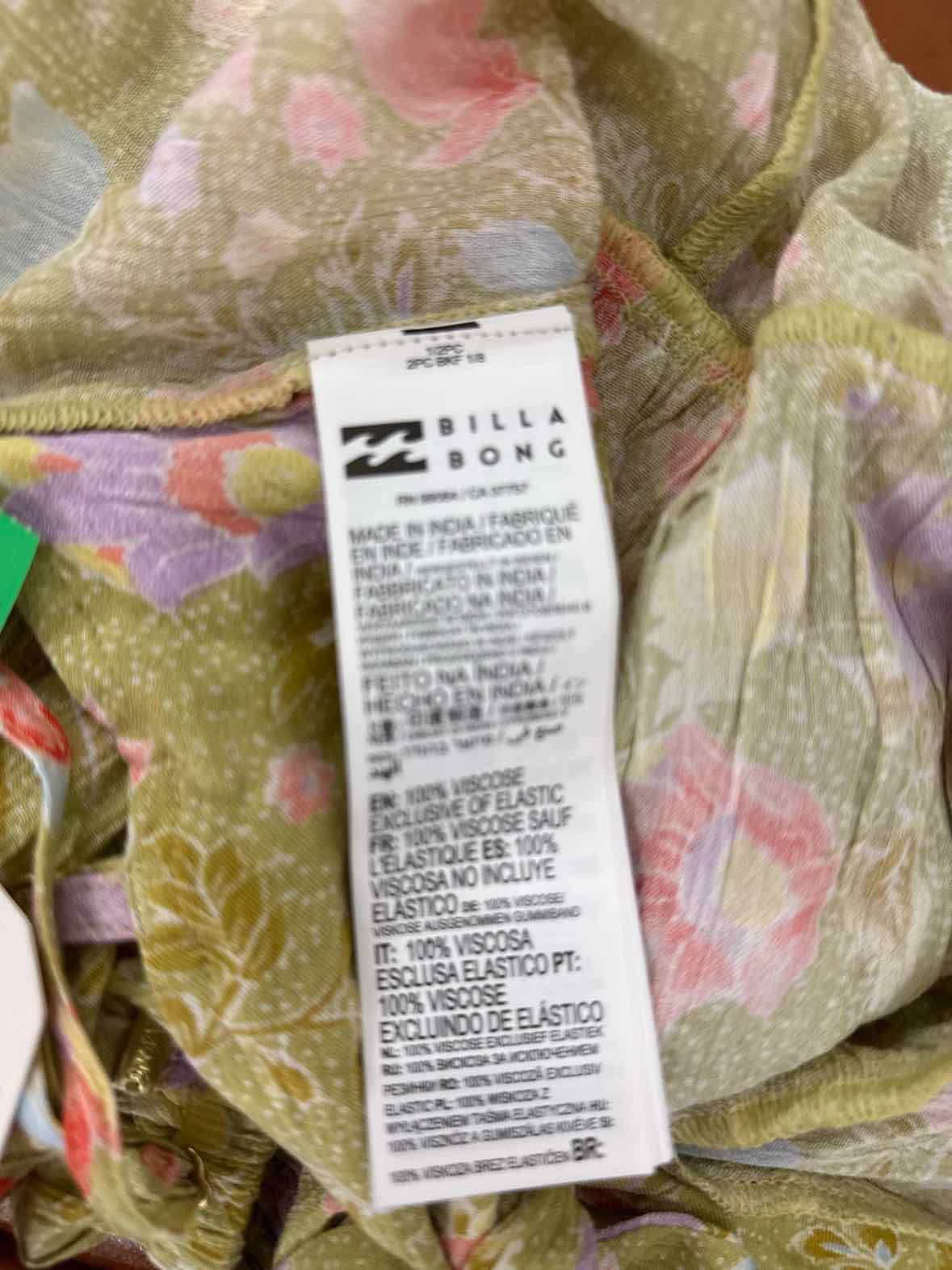 billabong Size M Green Floral Riviera Romance Sundress NWT