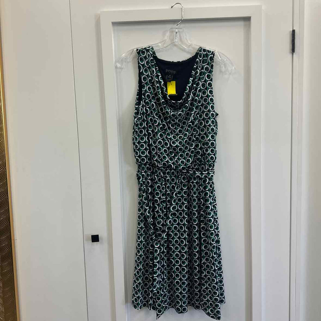 Enfocus Studio Size 10 Black & Green Dress