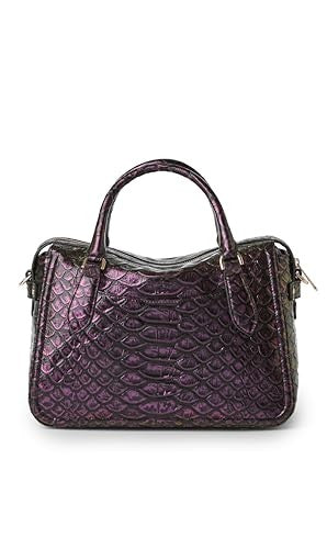 Brahmin Micaela Excelsior Medium Leather Satchel - Passion Purple NWT