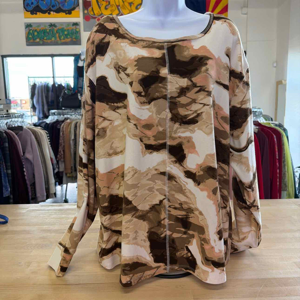 Westbound Size 3X Tan Preloved Long Sleeve
