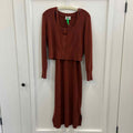 freshman Size M Brown Knit Preloved 2 pc Dress Set