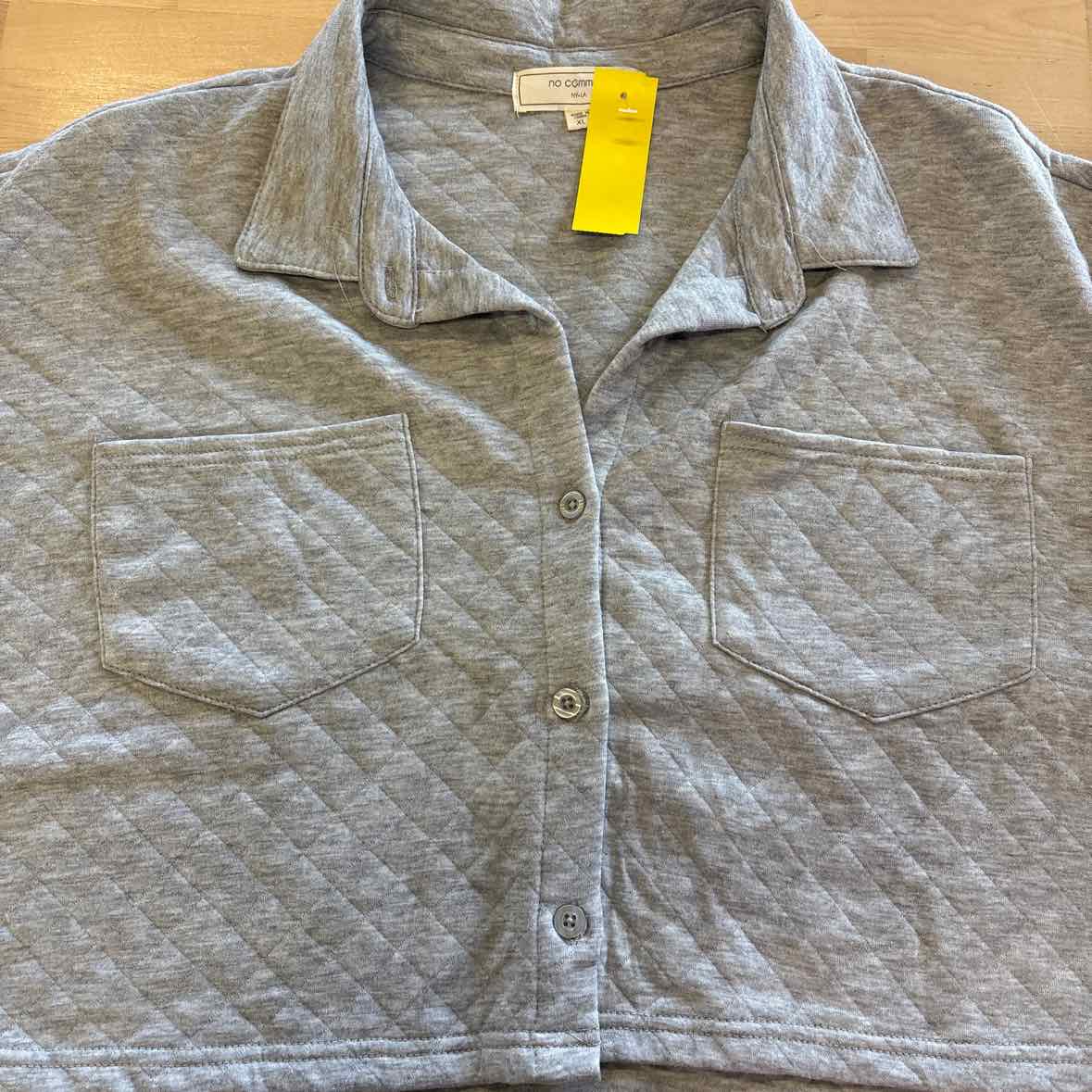 no comment Size XL Gray Quilted Preloved Jacket