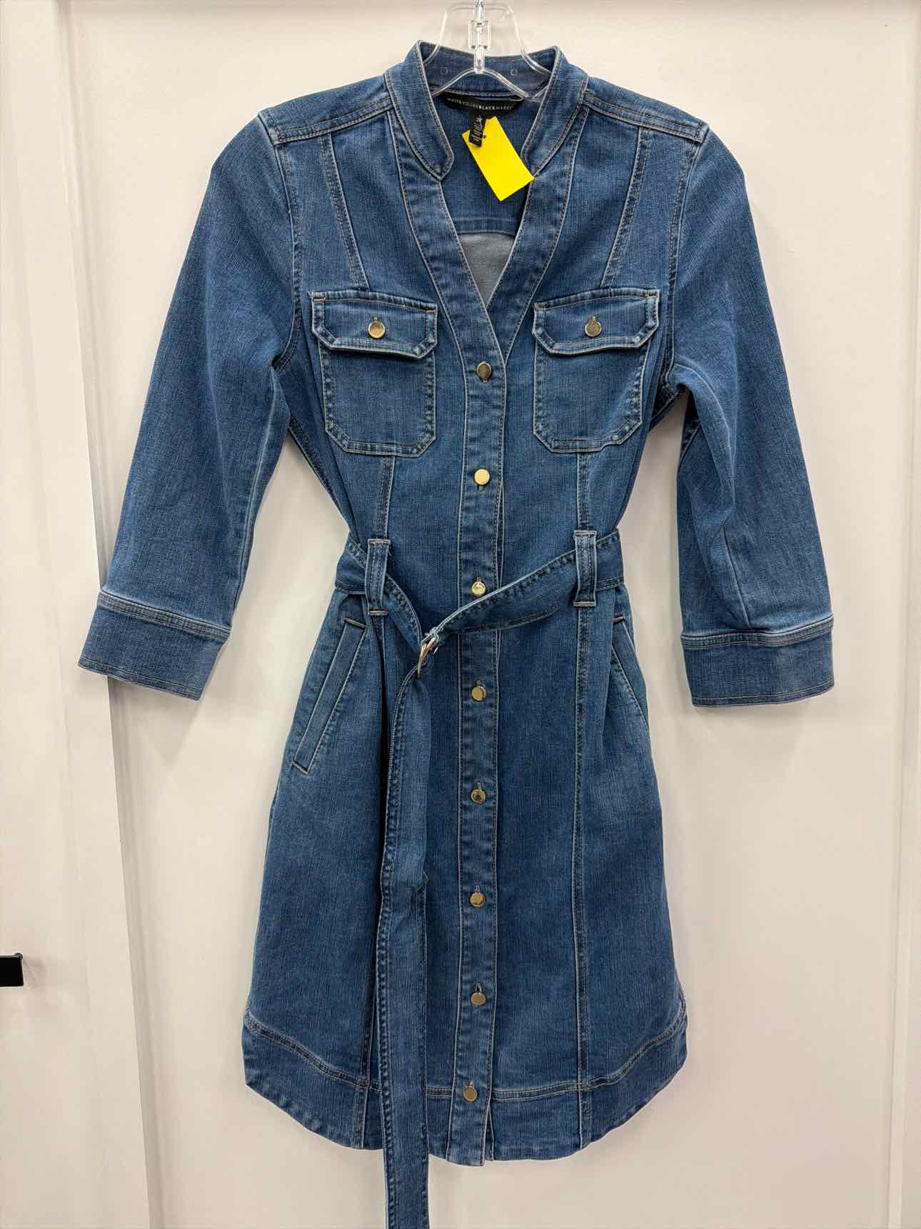 White House Black Market Size 2P Denim Dress