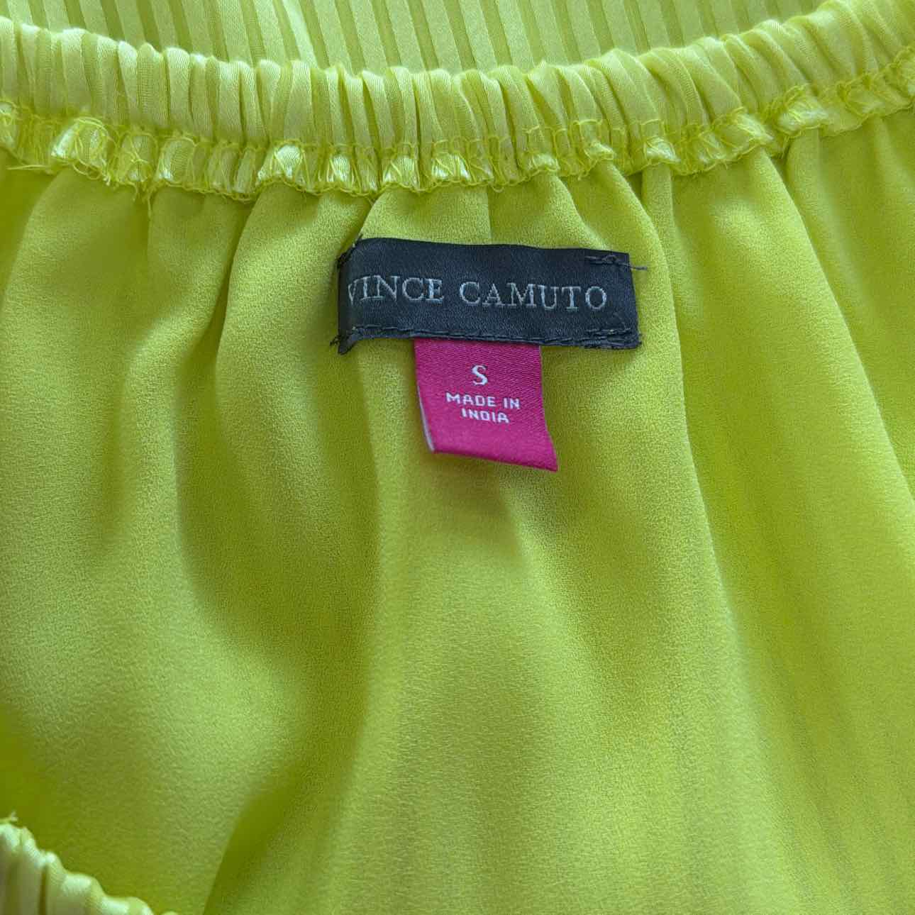 Vince Camuto Size S Yellow New Blouse SS