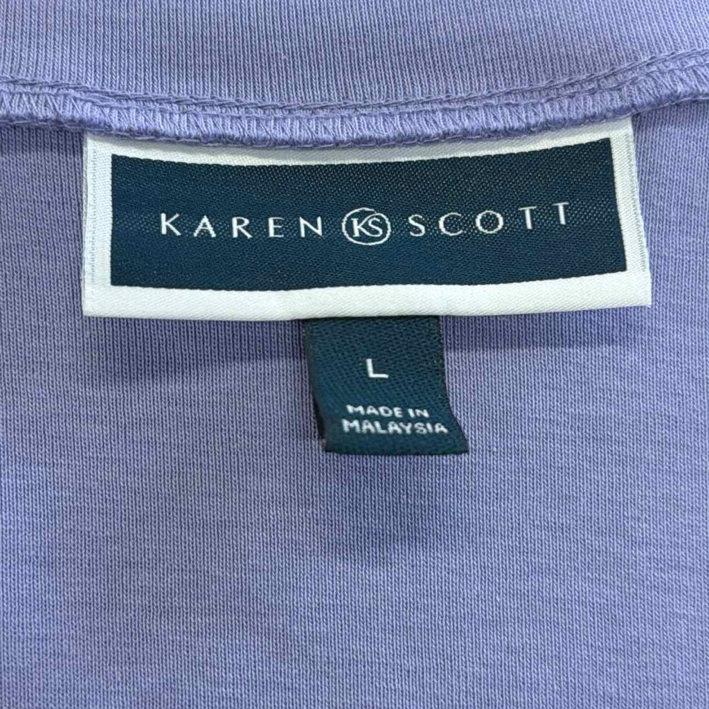Karen Scott Size L Purple Preloved T-shirt