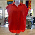 Loft Size M Orange Preloved Button Down SS