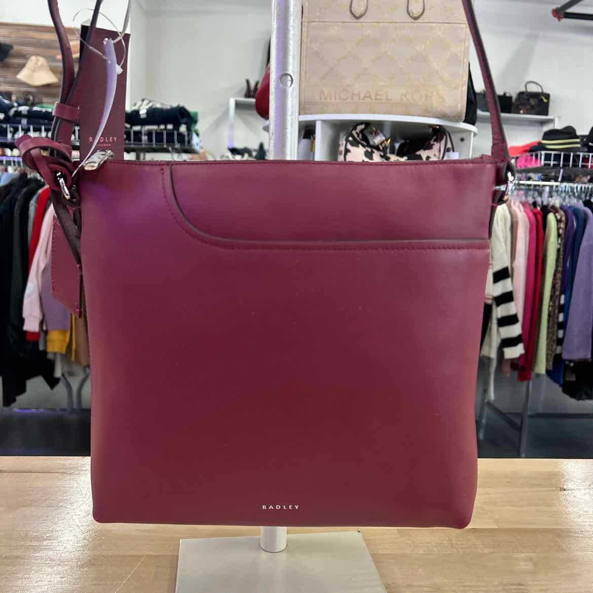Radley London Pockets Small Leather Zip Top Carmine