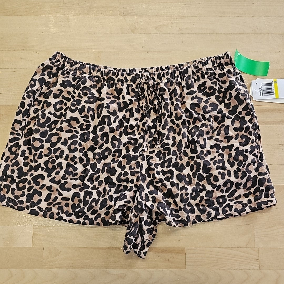 Hippie Rose Juniors' Leopard Pull-on Drawstring Shorts - Sand Leopard - M