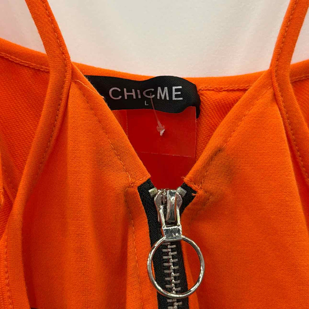 Chicme Size L Orange Preloved Dress
