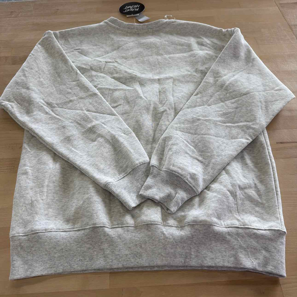 Planet Heart Juniors' Embroidered Fleece Crewneck Sweatshirt