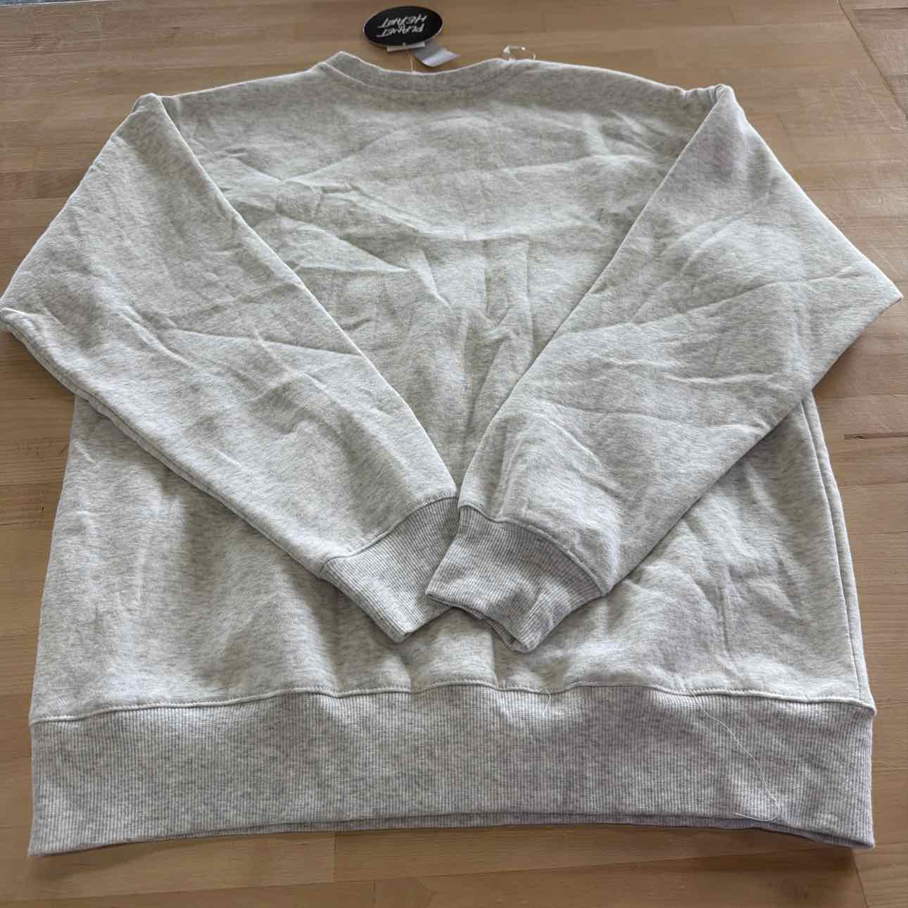 Planet Heart Juniors' Embroidered Fleece Crewneck Sweatshirt