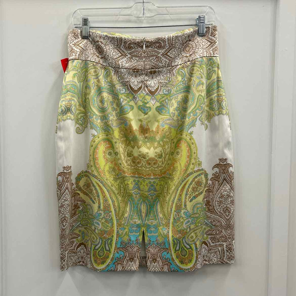 Antonio Melani Size 8 green and tan Preloved Skirt