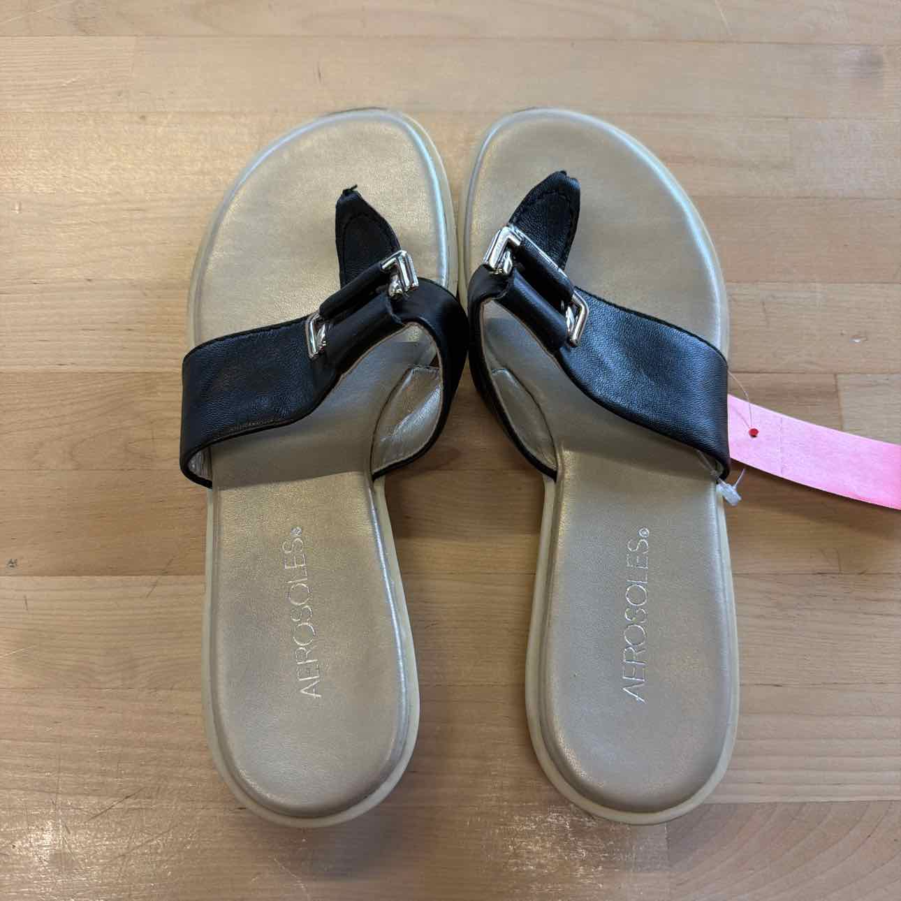 Aerosoles Size 7.5 Black Used Sandals