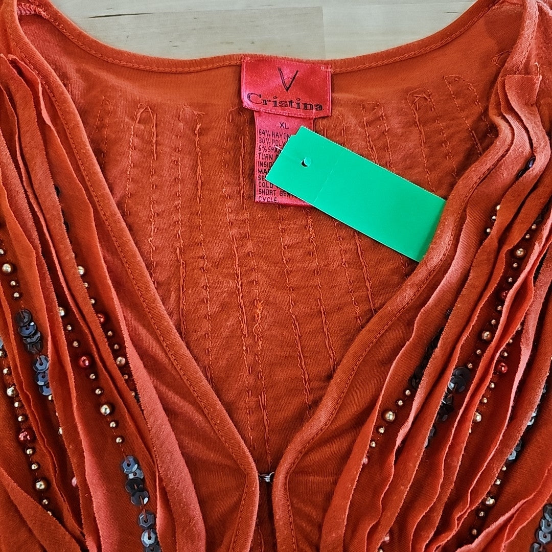 Cristina Size XL Orange Duster
