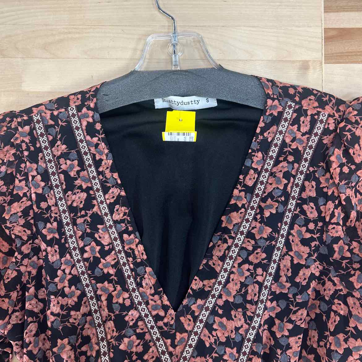 RusttyDustty Size S Black Red Preloved Dress