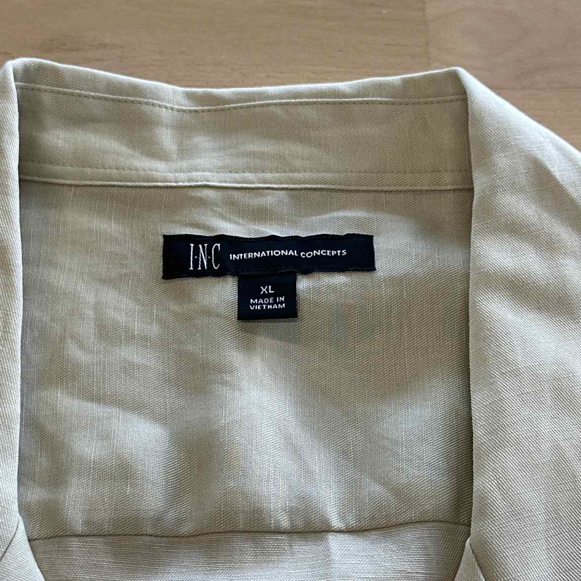 Male INC Men's Size XL olive MENS Button Down Shirt