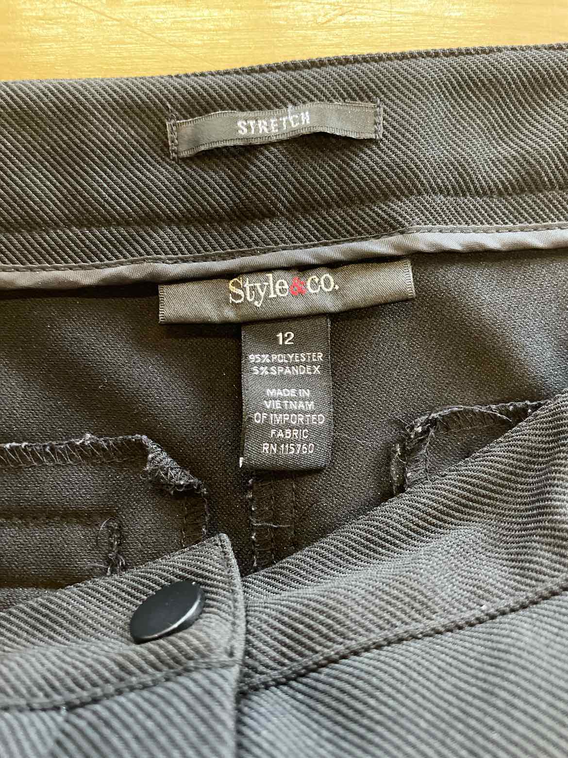 Style & Co. Size 12 Black Pants