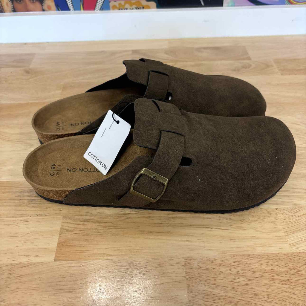 Cotton On Size 12 Brown MENS Slide Sandals