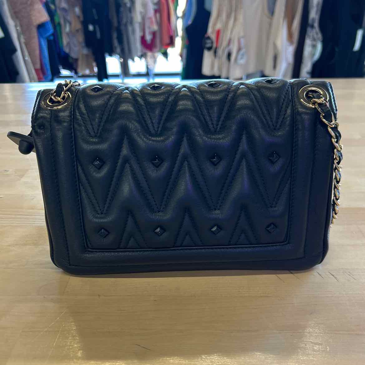 Valentino Black Leather Preloved Handbag