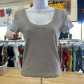 Madewell Size S White Black Preloved T-Shirt SS