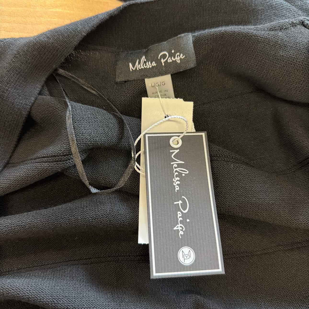 Melissa Paige Women's Ribbed Open-Front Long Cardigan - Jet Bla