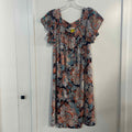 Joie de vivre Size M Blue & Orange Preloved Dress