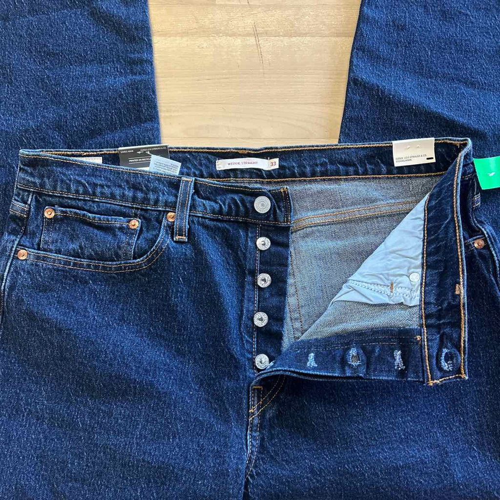 Levi's Size 33x26 Blue Denim New Jeans