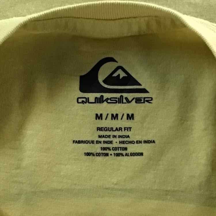 Quicksilver Size M Yellow New MENS T-shirt