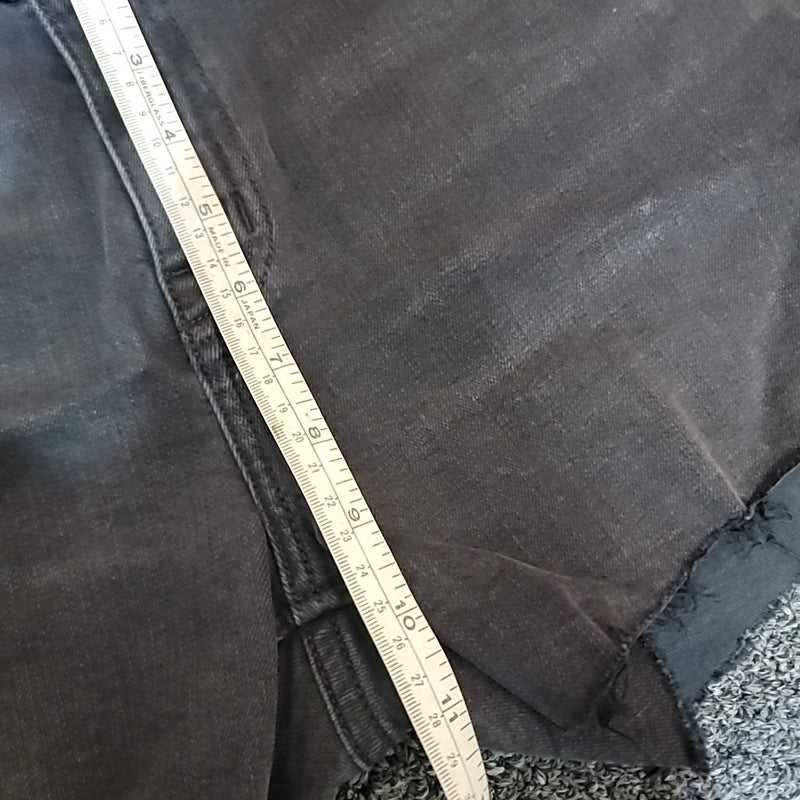 Hudson Size 25 Black Gray Gracie Midrise Cut Off Denim Shorts NWT
