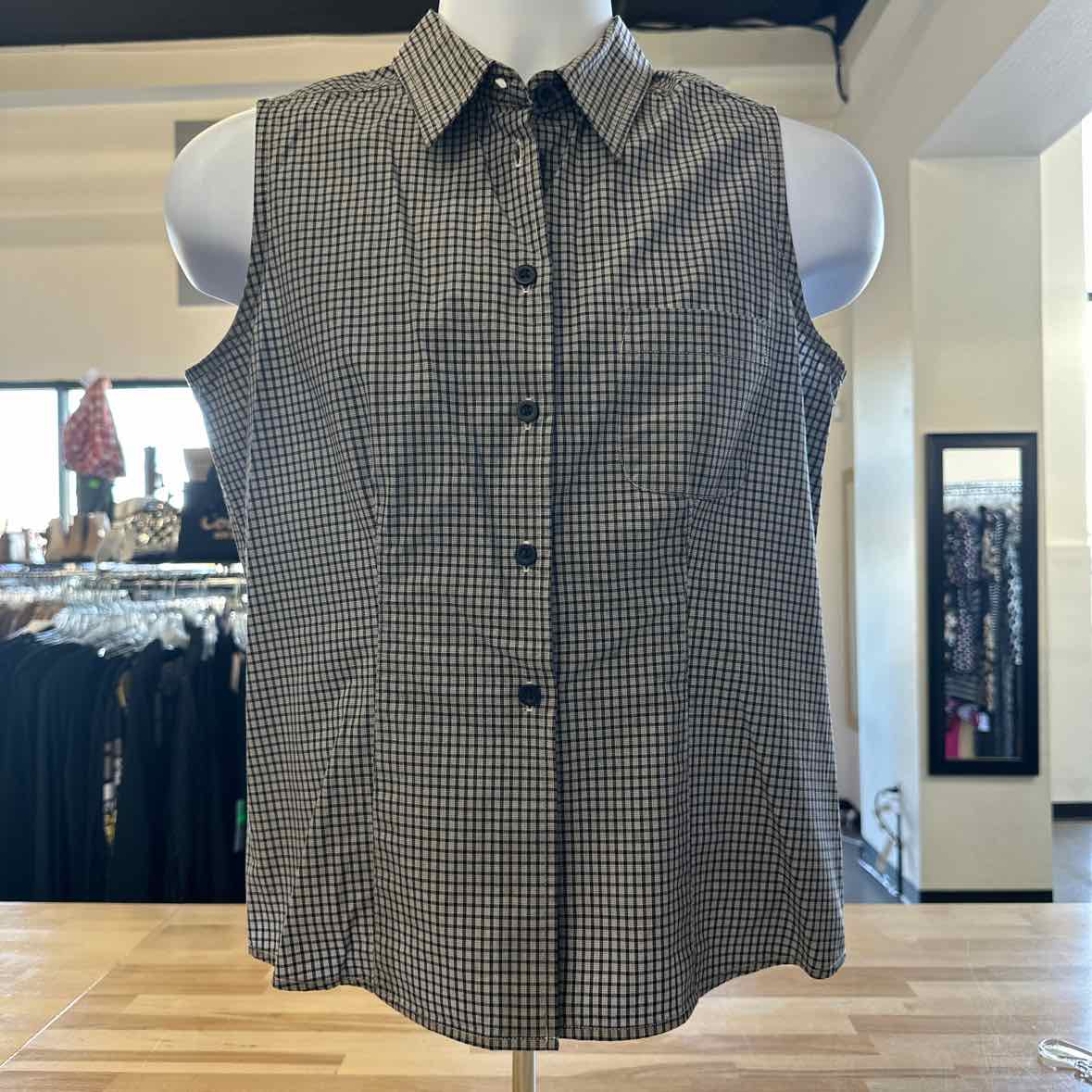 Charter Club Size 10 Black White MENS Vest