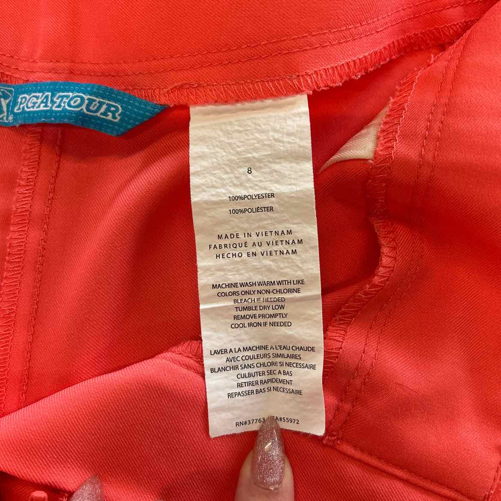 PGA Tour Women Size 8 Coral Preloved Shorts