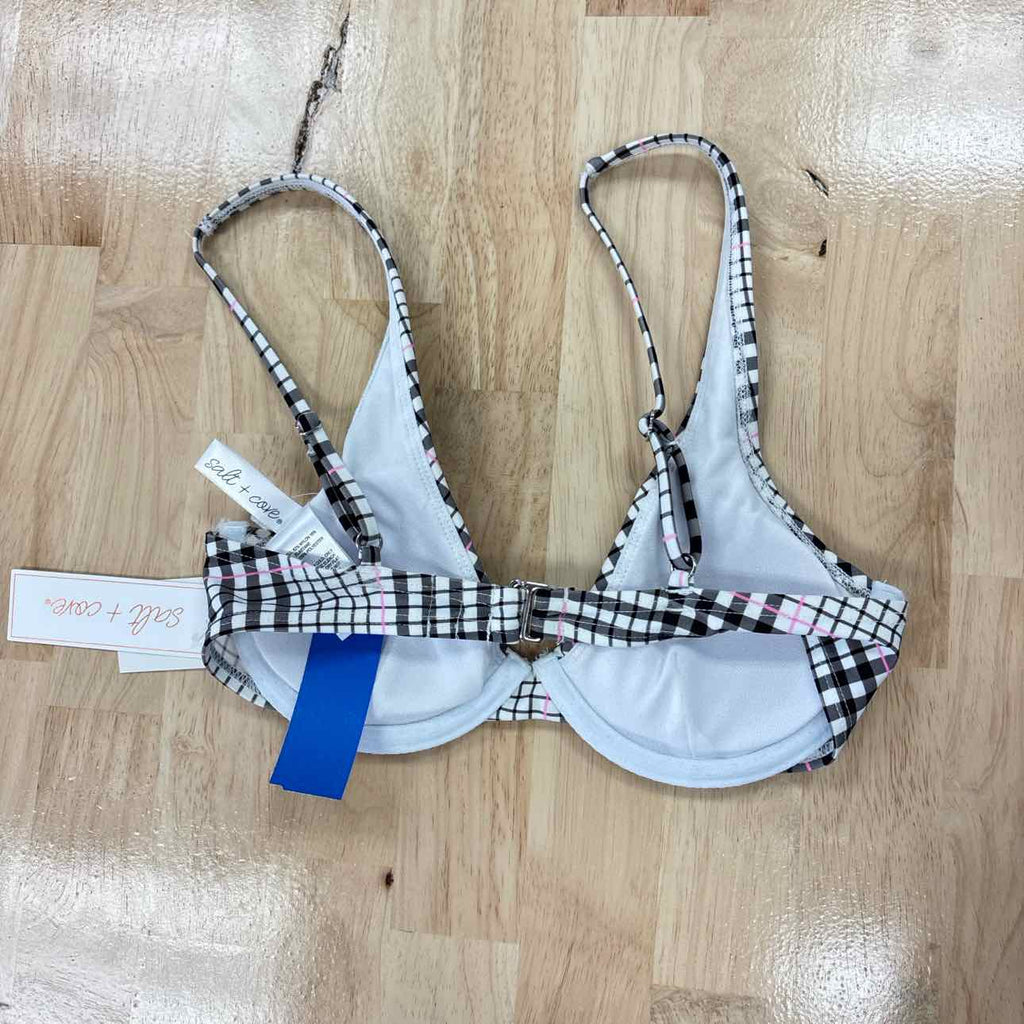 Salt + Cove Size S Plaid Underwire Bikini Top