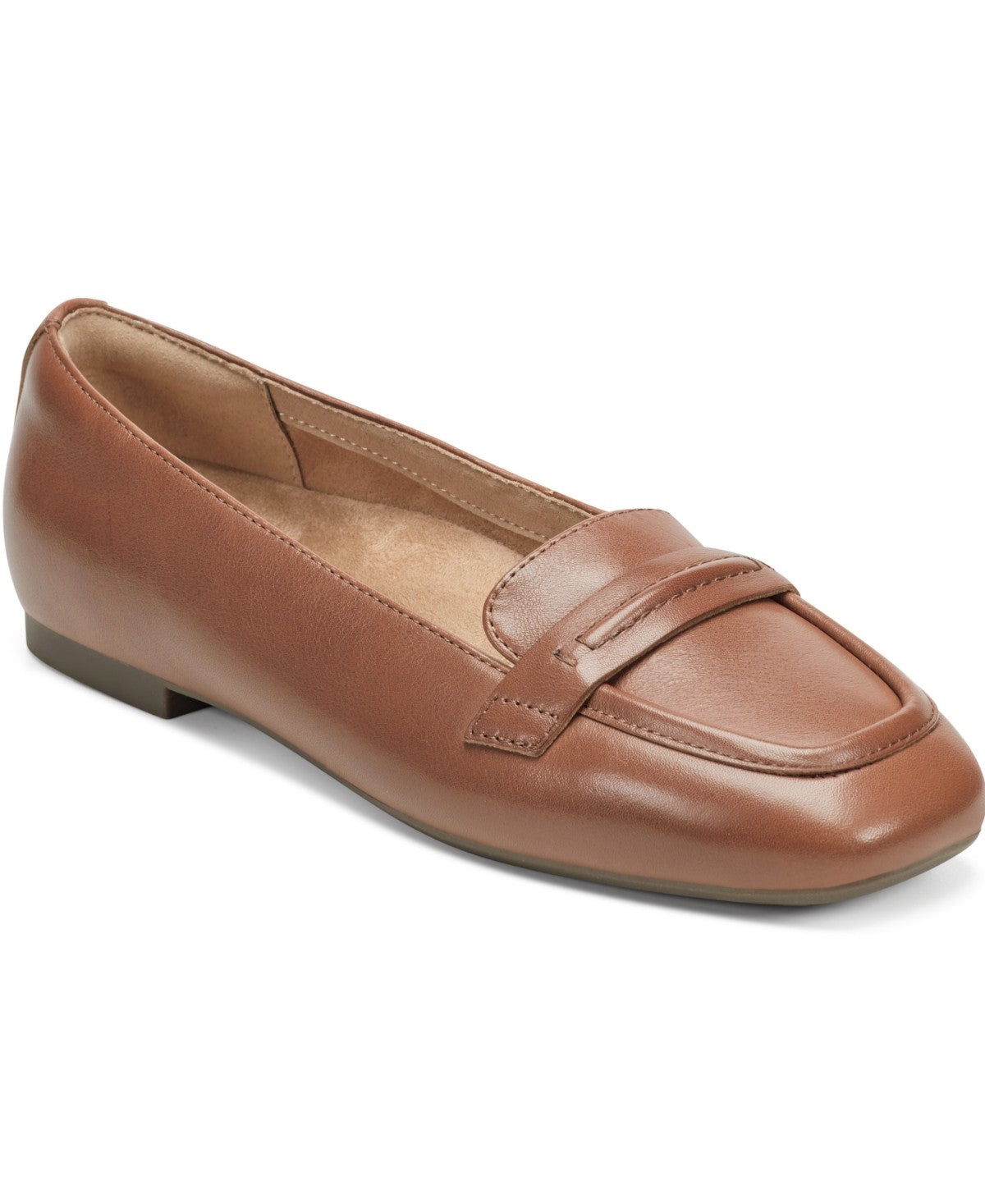 Easy Spirit Nadira Women's Flat Shoes Medium Brown Leather