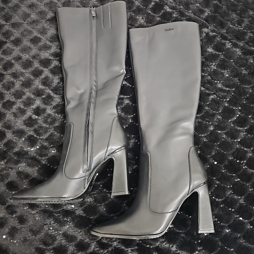 DKNY Shoe Size 8.5 Black Leather Boots