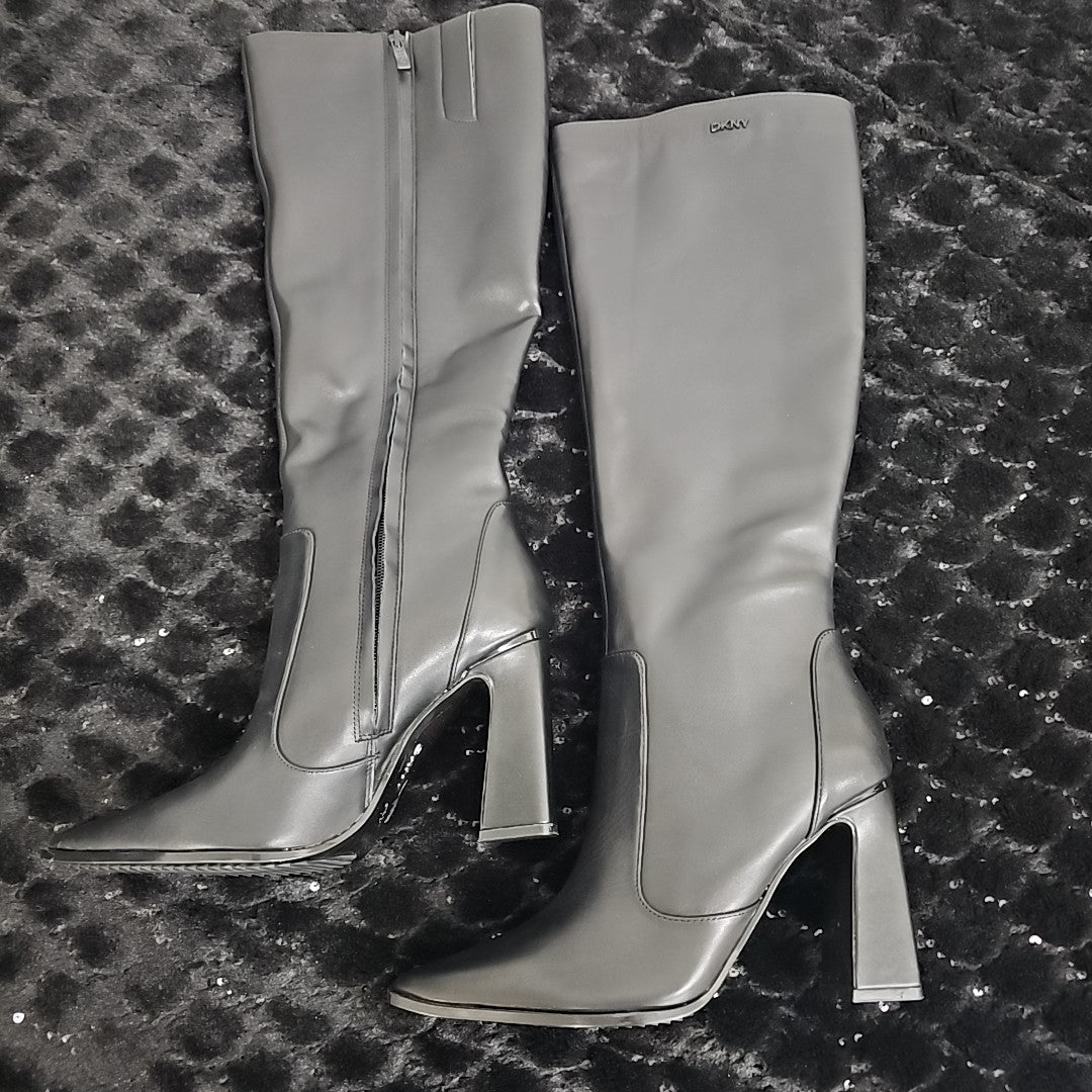 DKNY Shoe Size 8.5 Black Leather Boots